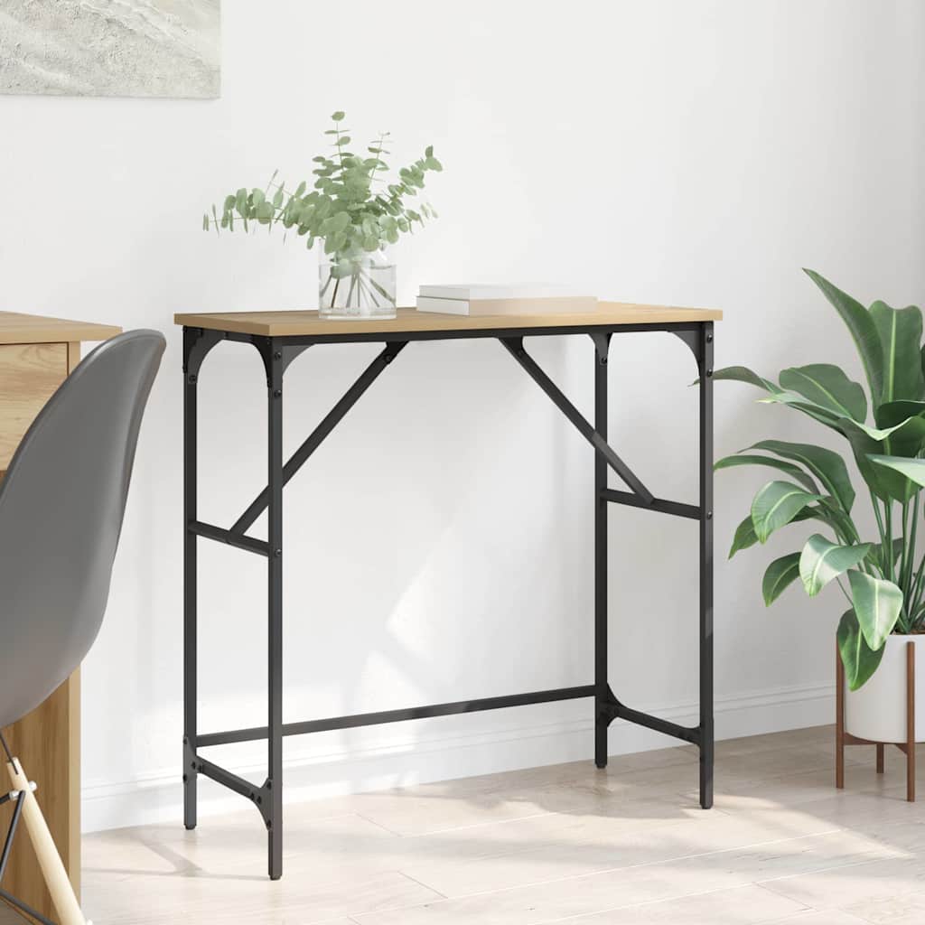 Console Table Artisan Oak 75 x 32 x 75 cm Engineered Wood