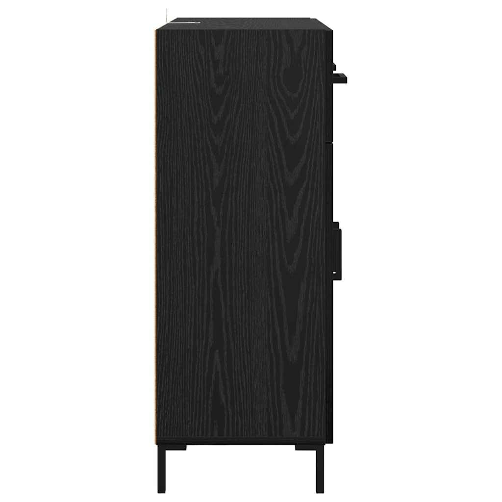 Sideboard Black Oak 69.5 x 34 x 90 cm Engineered Wood