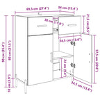 Sideboard Artisan Oak 69.5 x 34 x 90 cm Engineered Wood