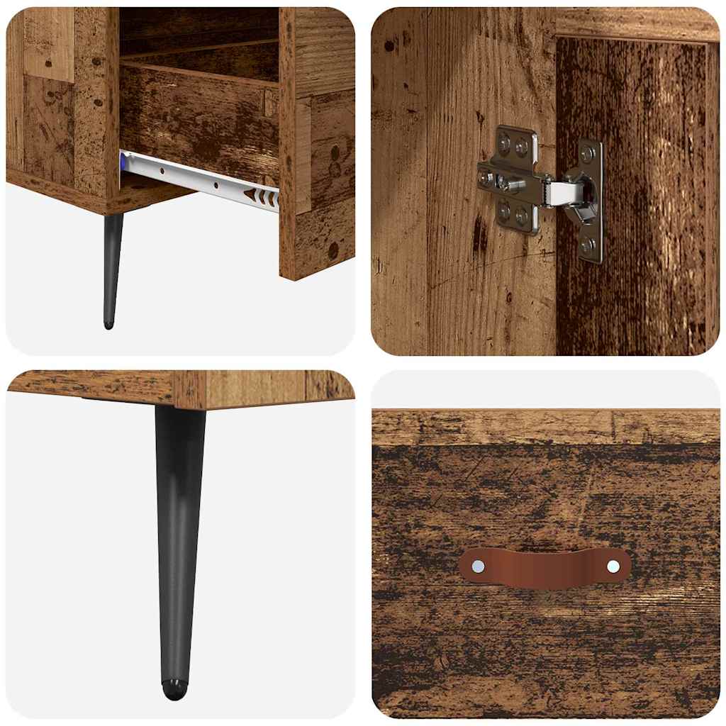 Highboard Old Wood 69.5 x 31 x 115 cm Engineered Wood and Glass