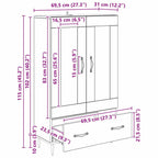Highboard Old Wood 69.5 x 31 x 115 cm Engineered Wood
