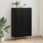 Highboard Black Oak 69.5 x 31 x 115 cm Engineered Wood
