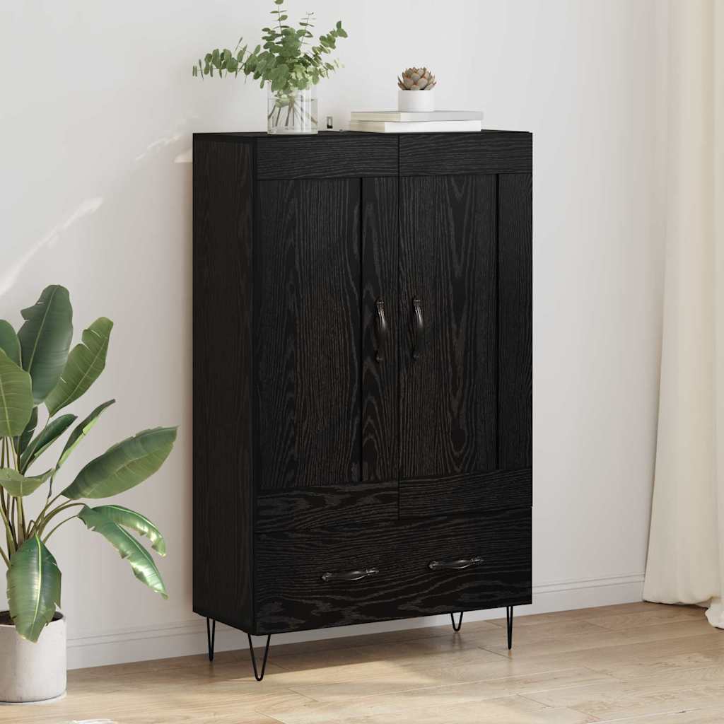 Highboard Black Oak 69.5 x 31 x 115 cm Engineered Wood