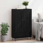 Highboard Black Oak 69.5 x 31 x 115 cm Engineered Wood