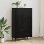 Highboard Black Oak 69.5 x 31 x 115 cm Engineered Wood