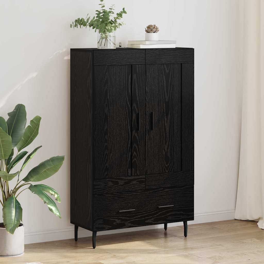 Highboard Black Oak 69.5 x 31 x 115 cm Engineered Wood