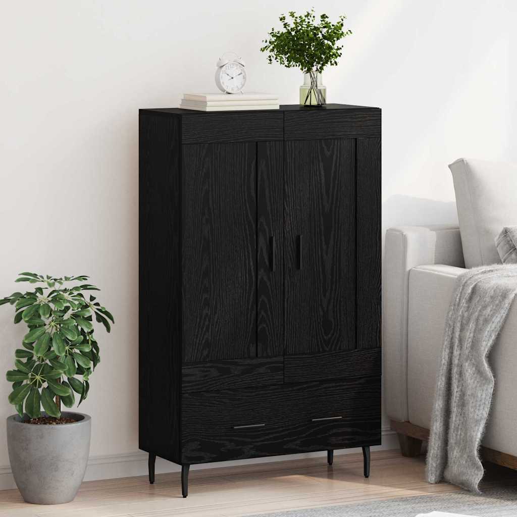 Highboard Black Oak 69.5 x 31 x 115 cm Engineered Wood