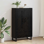 Highboard Black Oak 69.5 x 31 x 115 cm Engineered Wood