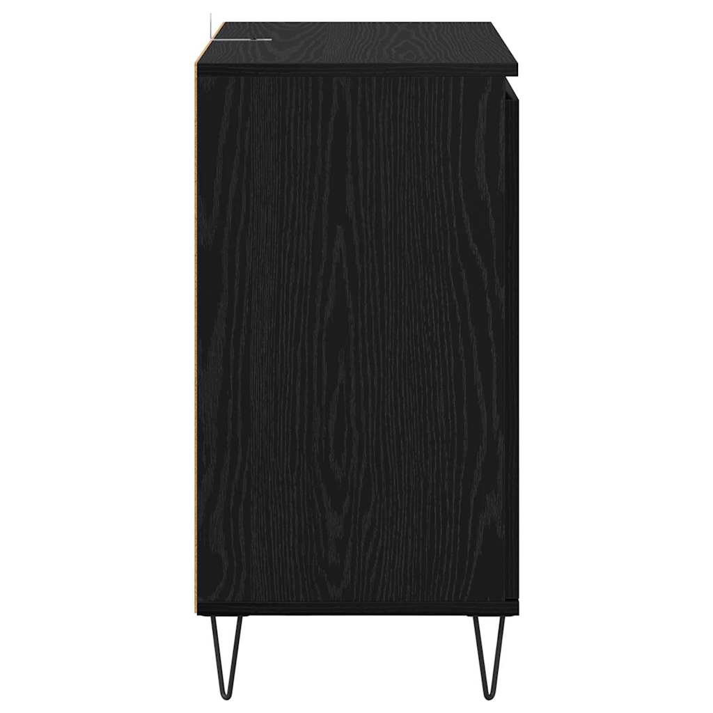Sideboard Black Oak 60 x 35 x 70 cm Engineered Wood