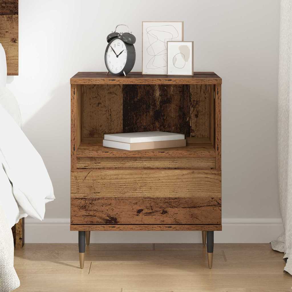 Bedside Cabinet Old Wood 40 x 35 x 50 cm Engineered Wood
