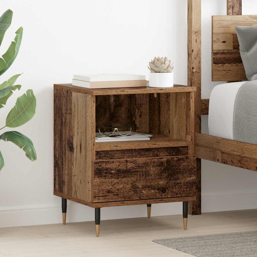 Bedside Cabinet 2 pcs Old Wood 40 x 35 x 50 cm Engineered Wood