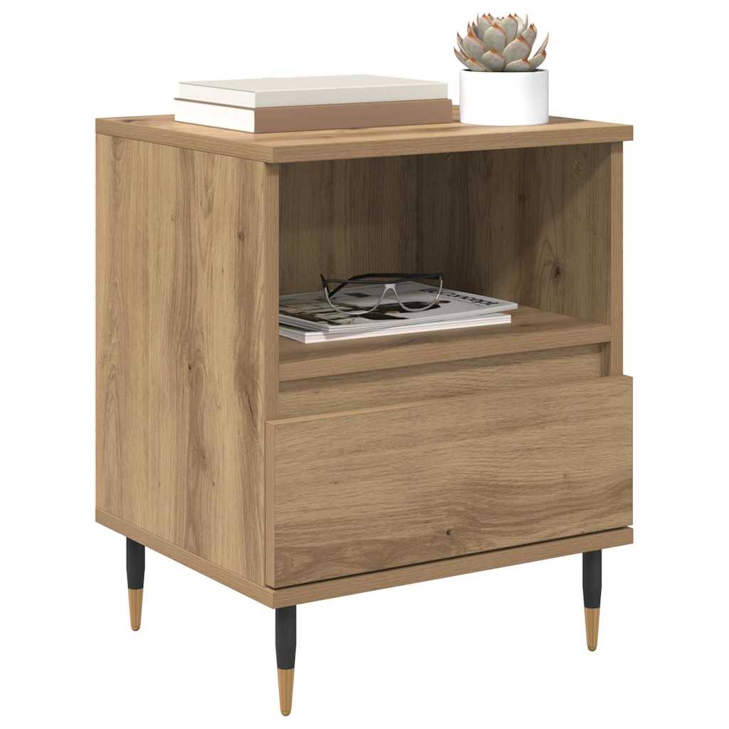 Bedside Cabinet with Drawer 2 pcs Artisan Oak 40 x 35 x 50 cm