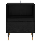 Bedside Cabinet Black Oak 40 x 35 x 50 cm Engineered Wood