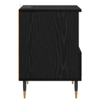 Bedside Cabinet Black Oak 40 x 35 x 50 cm Engineered Wood