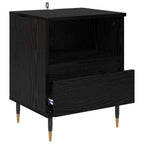 Bedside Cabinet 2 pcs Black Oak 40 x 35 x 50 cm Engineered Wood