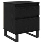 Bedside Cabinet Black Oak 40 x 35 x 50 cm Engineered Wood