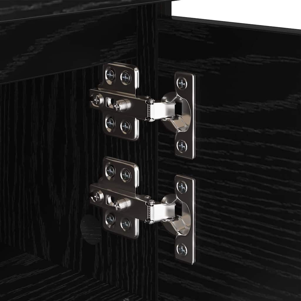 Bedside Cabinet 2 pcs Black Oak 40 x 35 x 50 cm Engineered Wood