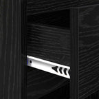 Bedside Cabinet 2 pcs Black Oak 40 x 35 x 50 cm Engineered Wood