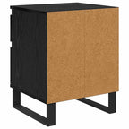Bedside Cabinet 2 pcs Black Oak 40 x 35 x 50 cm Engineered Wood