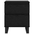 Bedside Cabinet 2 pcs Black Oak 40 x 35 x 50 cm Engineered Wood