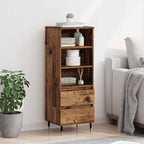 Highboard with Drawer Old Wood 40 x 36 x 110 cm Engineered Wood