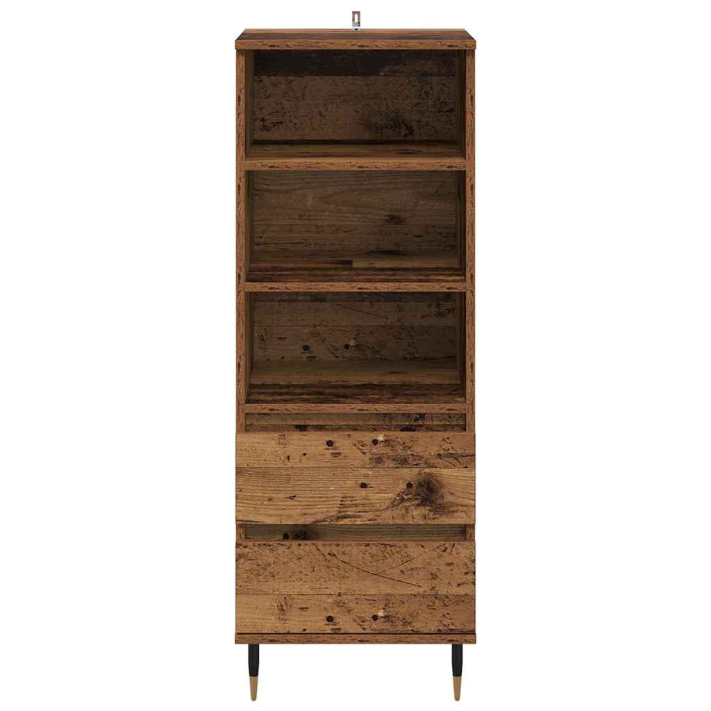 Highboard with Drawer Old Wood 40 x 36 x 110 cm Engineered Wood