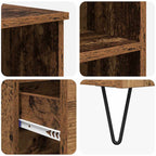 Highboard with Drawer Old Wood 40 x 36 x 110 cm Engineered Wood