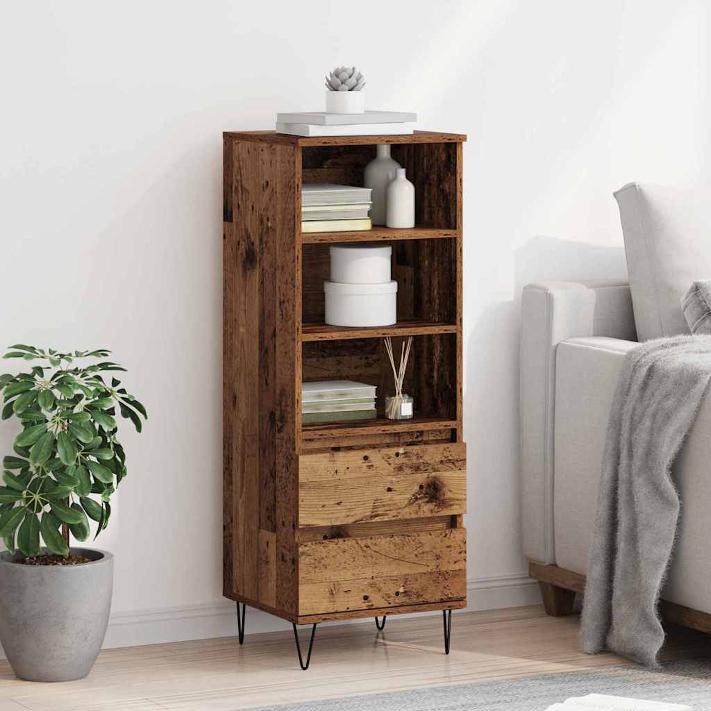 Highboard with Drawer Old Wood 40 x 36 x 110 cm Engineered Wood