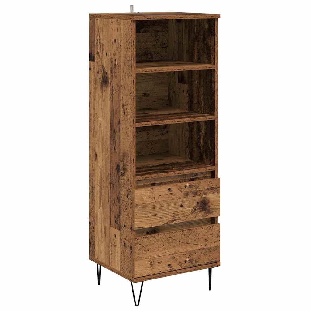 Highboard with Drawer Old Wood 40 x 36 x 110 cm Engineered Wood
