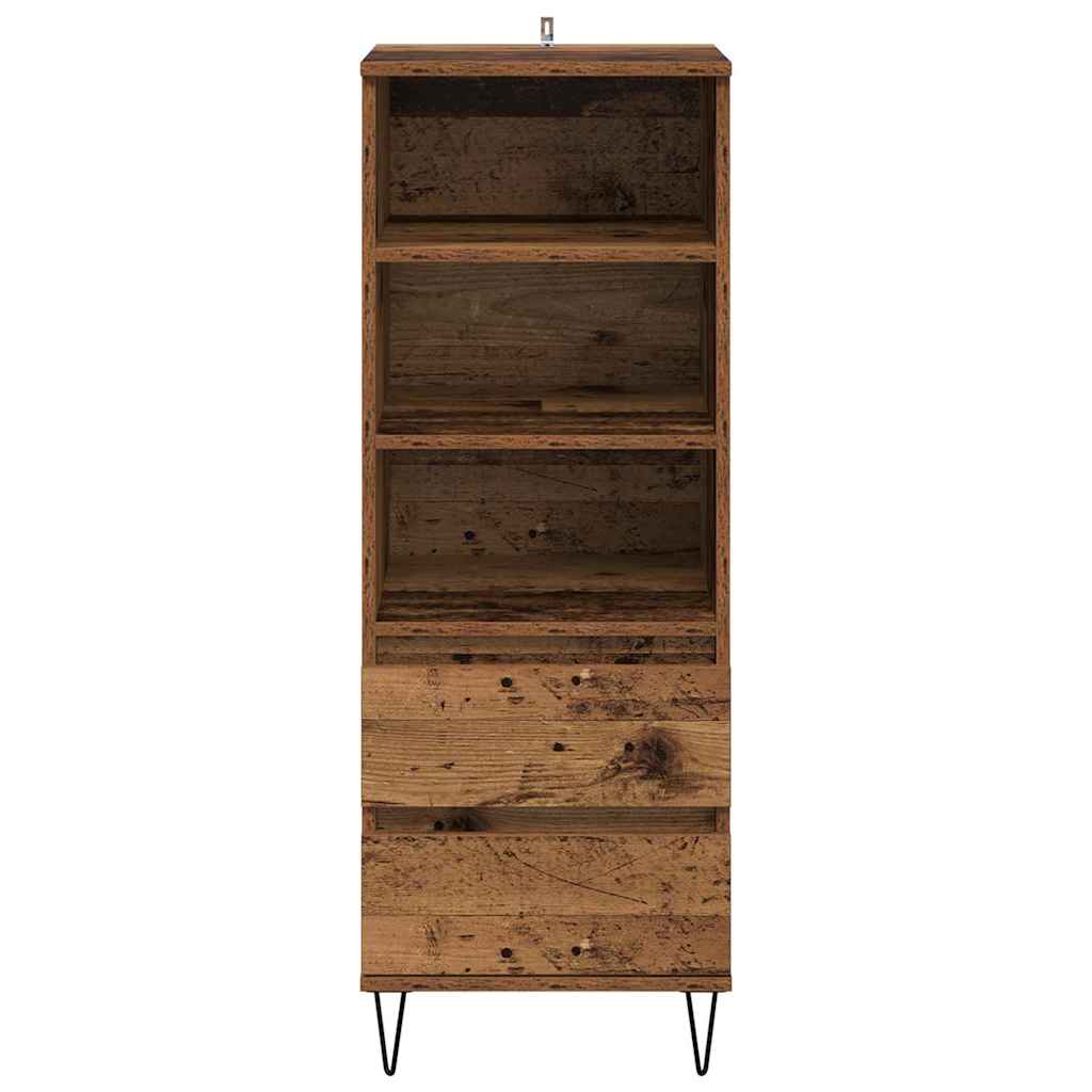 Highboard with Drawer Old Wood 40 x 36 x 110 cm Engineered Wood