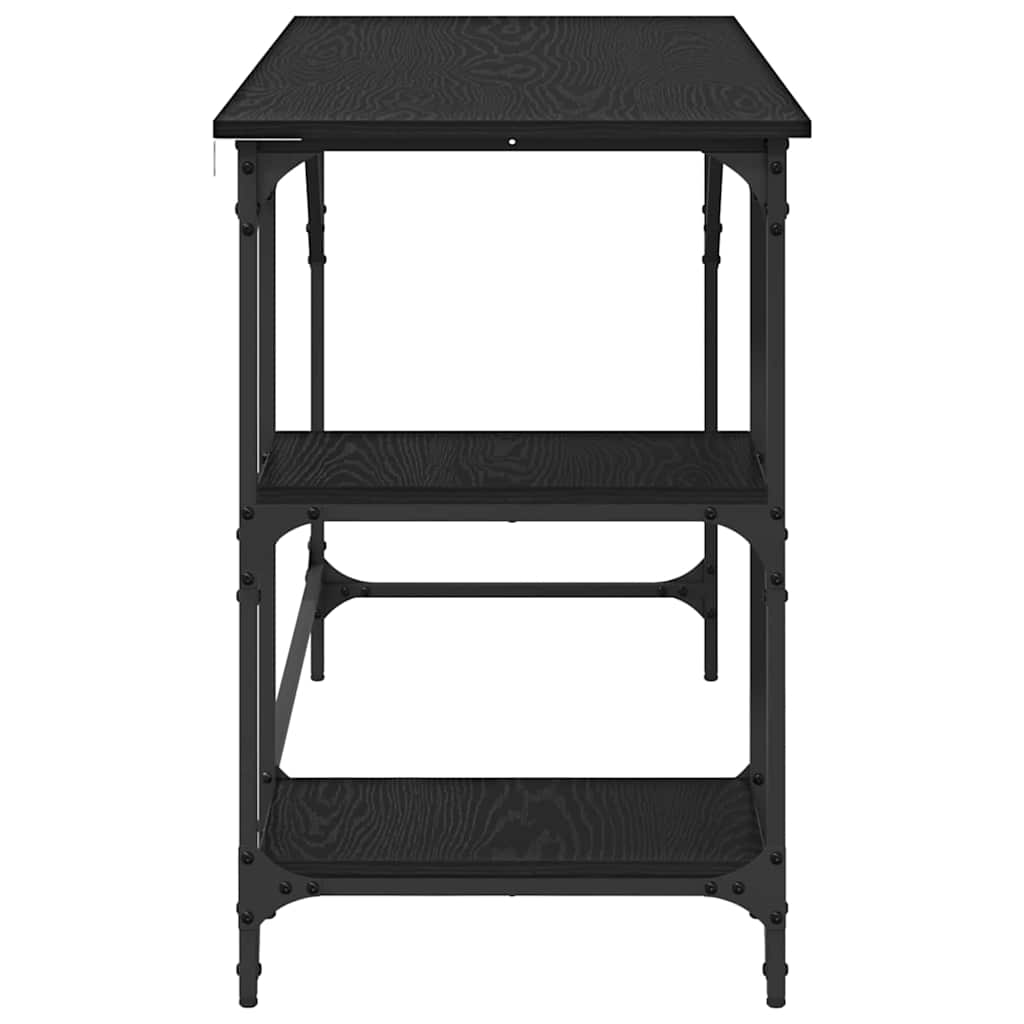 Desk Black Oak 120 x 50 x 75 cm Engineered Wood