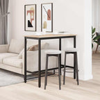 Table Natural 100 x 50 x 91 cm Engineered Wood and Steel