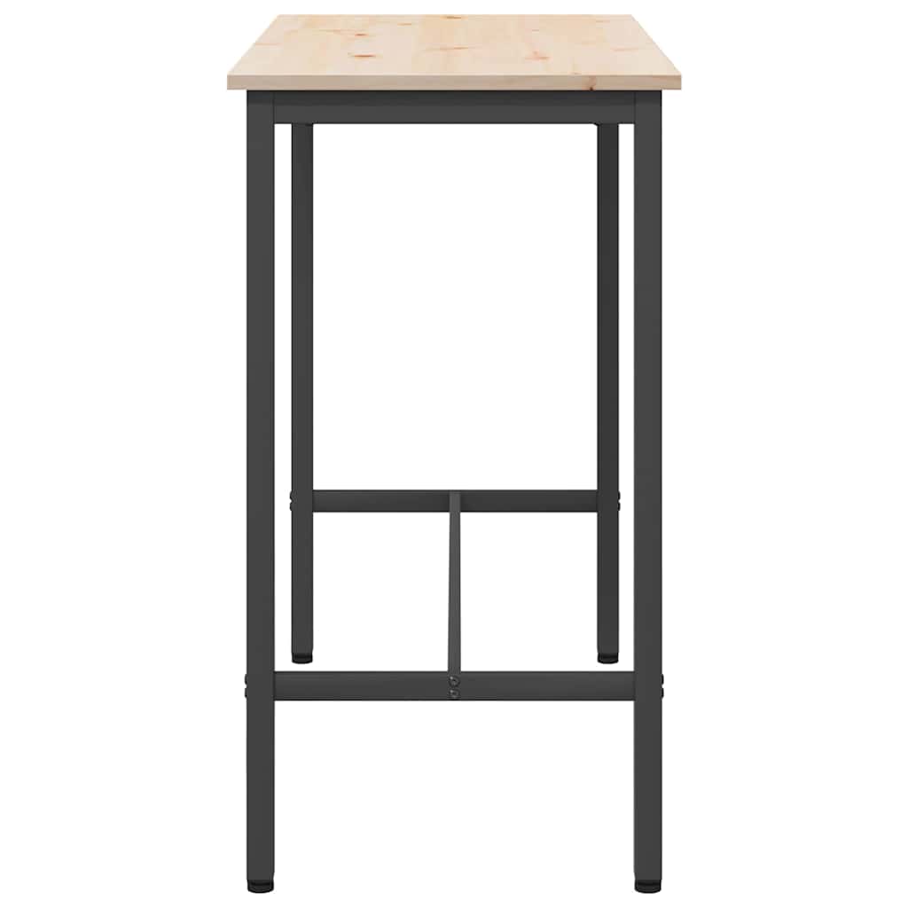 Table Natural 100 x 50 x 91 cm Engineered Wood and Steel