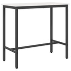 Table White 100 x 50 x 91 cm Engineered Wood and Steel