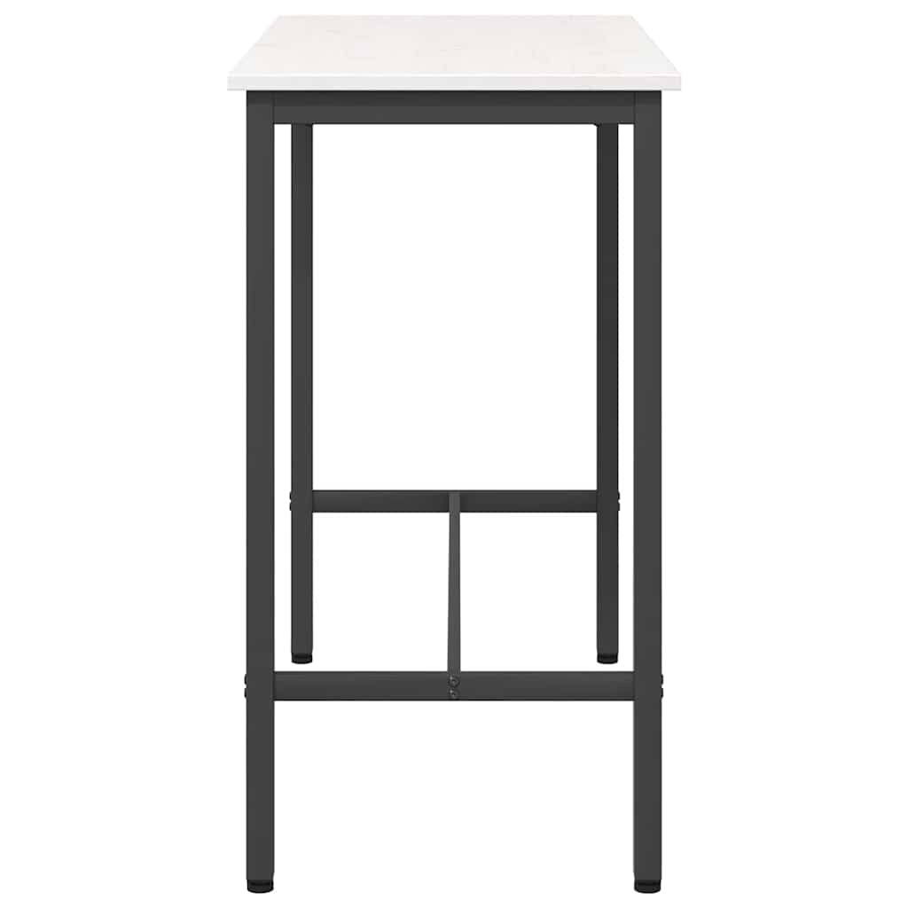 Table White 100 x 50 x 91 cm Engineered Wood and Steel