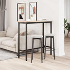 Table Natural 100 x 40 x 101 cm Engineered Wood and Steel