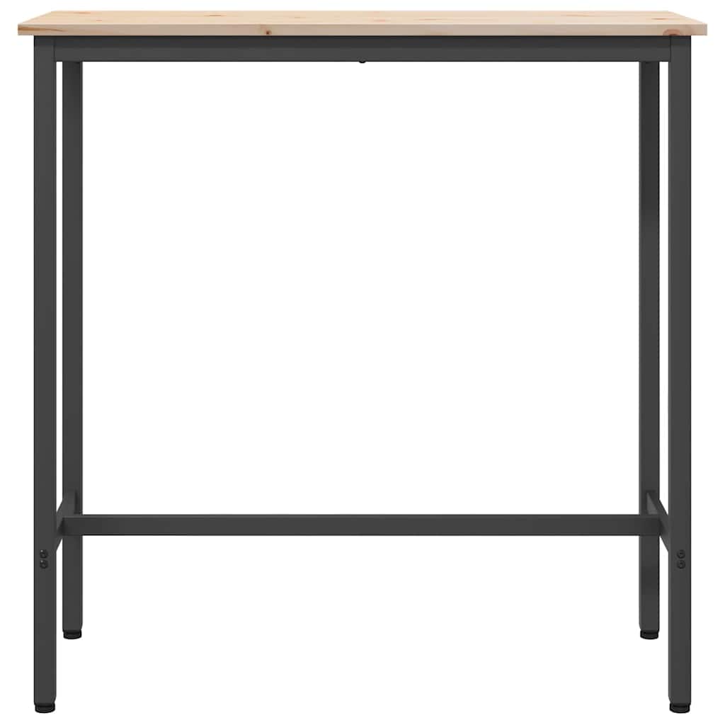 Table Natural 100 x 40 x 101 cm Engineered Wood and Steel