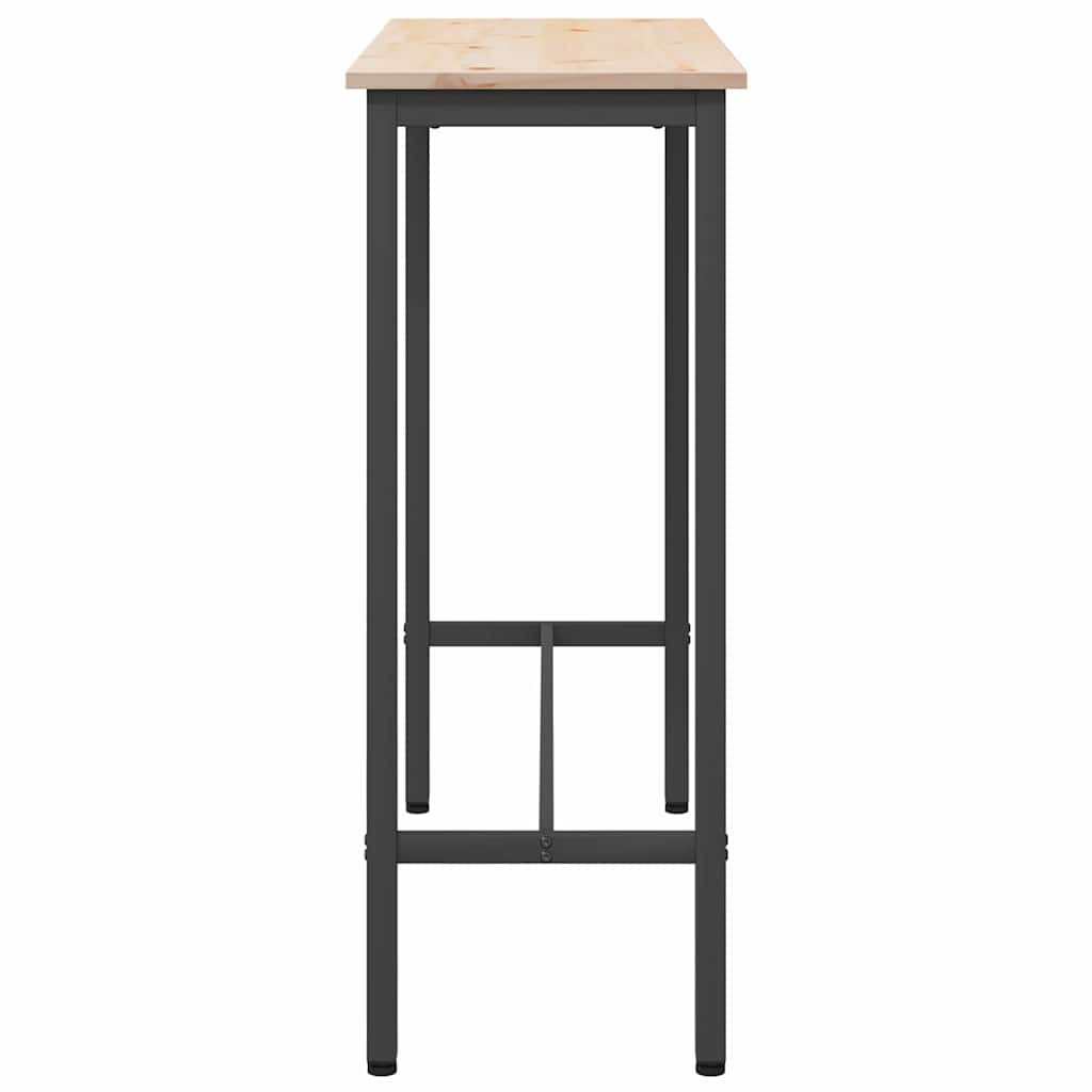 Table Natural 100 x 40 x 101 cm Engineered Wood and Steel