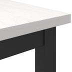 Table White 100 x 50 x 77 cm Engineered Wood and Steel