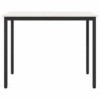 Table White 100 x 50 x 77 cm Engineered Wood and Steel