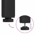 Table White 100 x 50 x 77 cm Engineered Wood and Steel