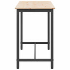 Table Natural 100 x 50 x 77 cm Engineered Wood and Steel