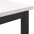 Table White 100 x 50 x 77 cm Engineered Wood and Steel