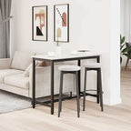 Table White 100 x 50 x 77 cm Engineered Wood and Steel