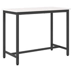 Table White 100 x 50 x 77 cm Engineered Wood and Steel