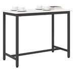 Table White 100 x 50 x 77 cm Engineered Wood and Steel