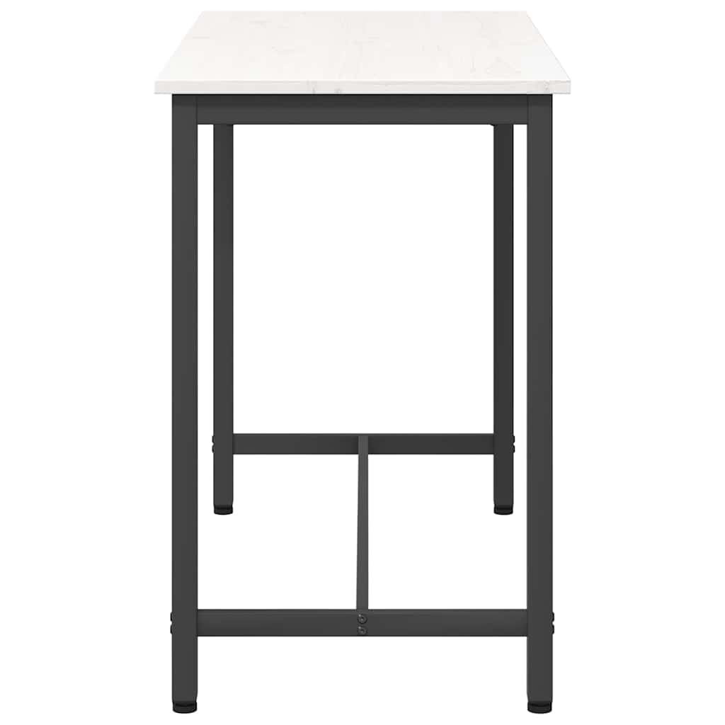 Table White 100 x 50 x 77 cm Engineered Wood and Steel