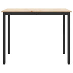 Table Natural 100 x 50 x 77 cm Engineered Wood and Steel