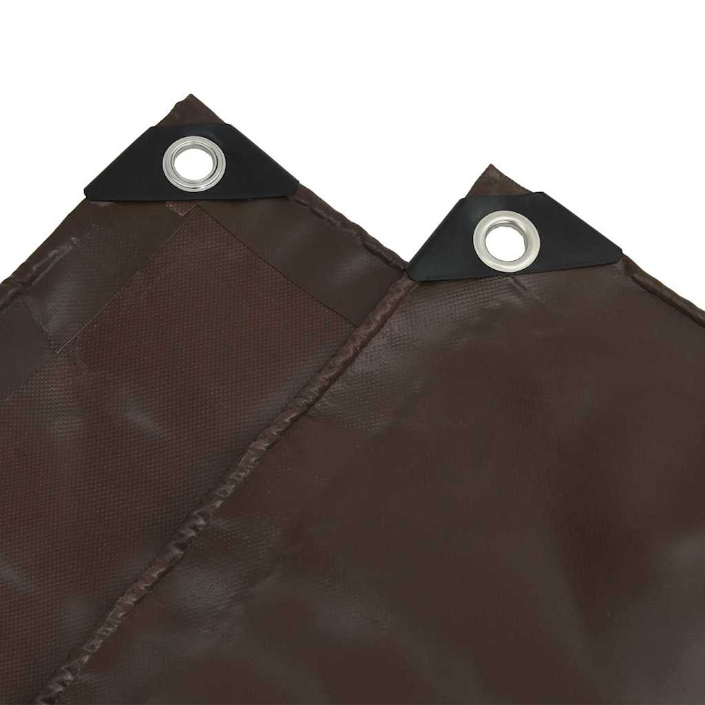 Tarpaulin 650g / m² Brown 3 x 3 m Canvas with PVC Coating