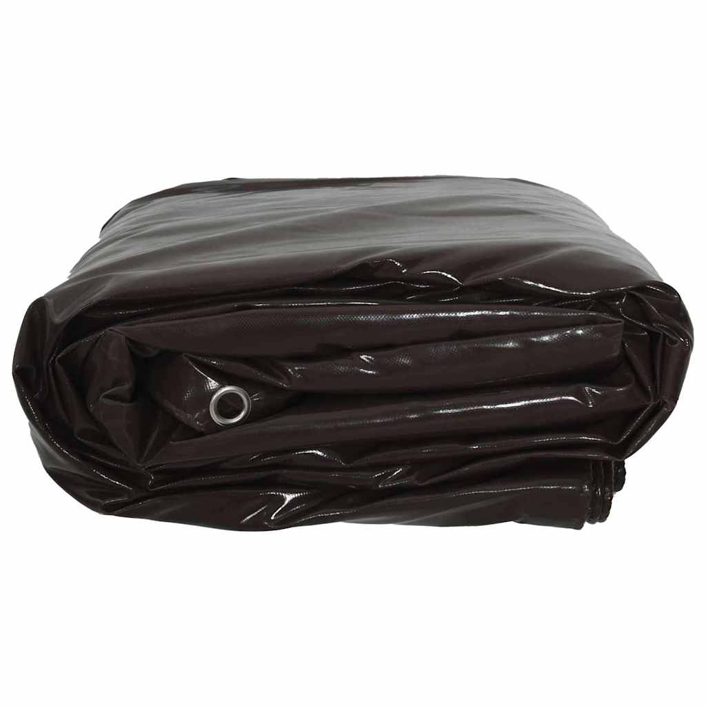 Tarpaulin 650g / m² Brown 3.5 x 5 m Canvas with PVC Coating